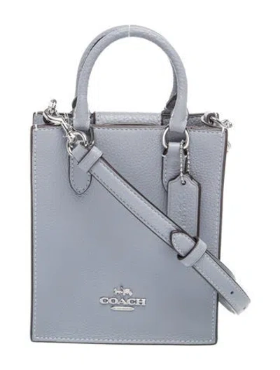 Pre-owned Coach Leather Bucket Bag In Blue