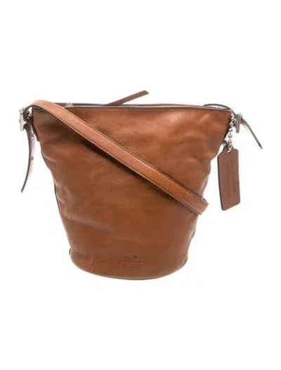 Pre-owned Coach Leather Bucket Bag In Brown