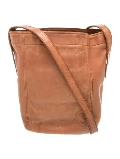 Pre-owned Coach Leather Bucket Bag In Brown
