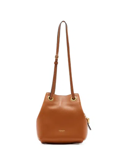 Coach Leather Bucket Bag In Brown
