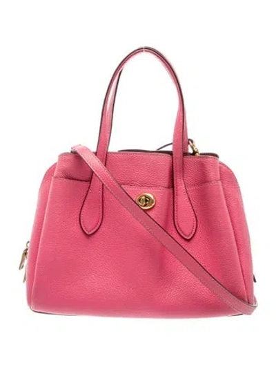 Pre-owned Coach Leather Bucket Bag In Burgundy