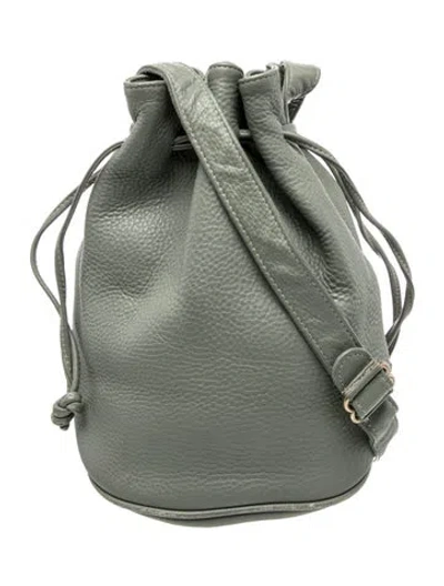 Pre-owned Coach Leather Bucket Bag In Green