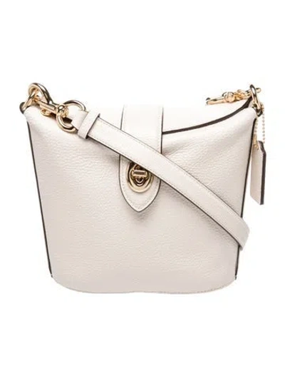 Pre-owned Coach Leather Bucket Bag In Neutral