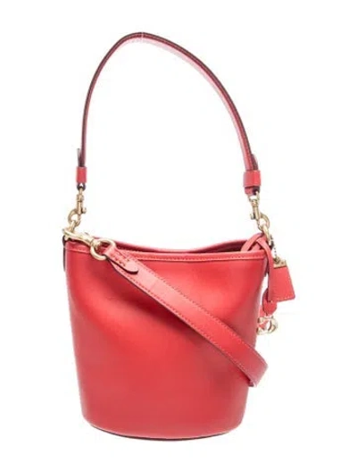 Pre-owned Coach Leather Bucket Bag In Pink