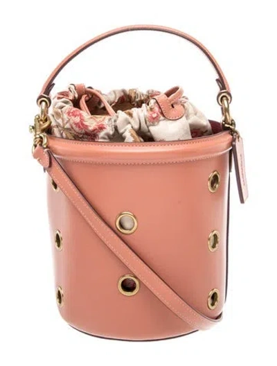 Pre-owned Coach Leather Bucket Bag In Pink