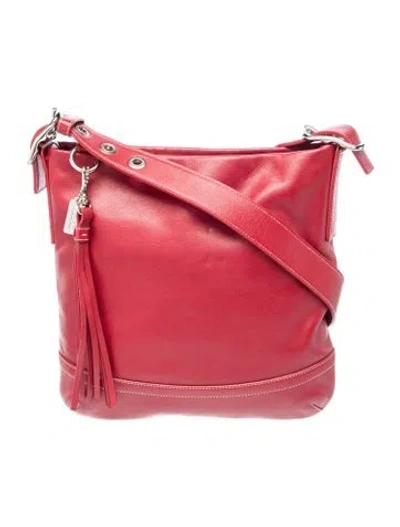Pre-owned Coach Leather Bucket Bag In Red
