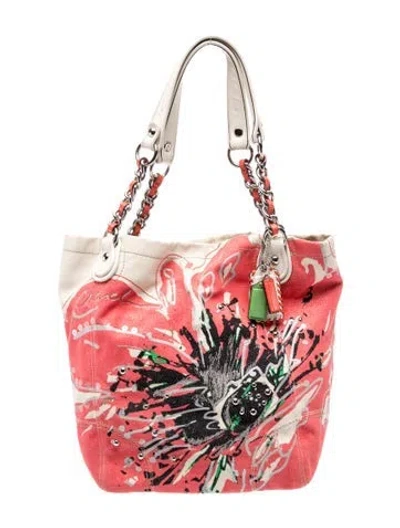Pre-owned Coach Leather Bucket Bag In Red