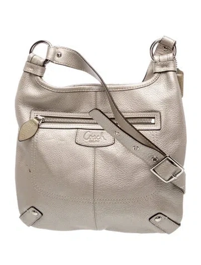 Pre-owned Coach Leather Bucket Bag In Silver