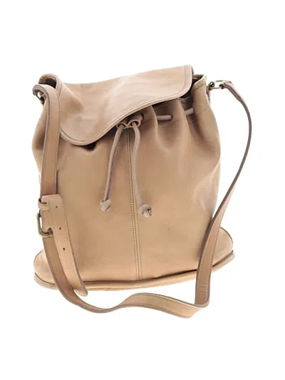 Pre-owned Coach Leather Bucket Bag In Tan