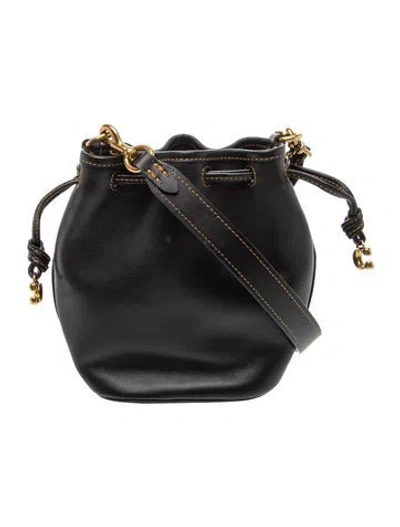 Pre-owned Coach Leather Bucket Bag W/ Tags In Black