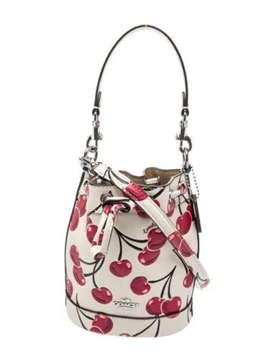 Pre-owned Coach Leather Bucket Bag W/ Tags In Neutral