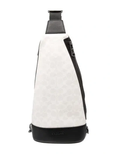 Pre-owned Coach Leather Bucket Bag In White