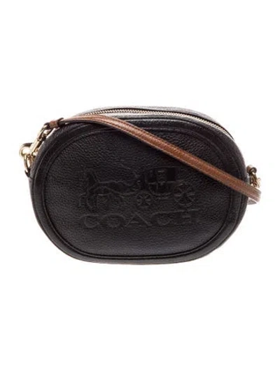 Pre-owned Coach Leather Camera In Black