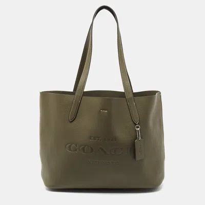 Coach Leather Cameron Tote Bag In Green