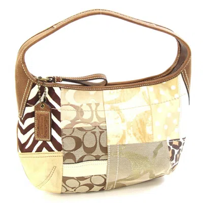 Pre-owned Coach Leather Canvas Handbag () In Multi
