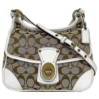 Pre-owned Coach Leather Canvas Pochette Shoulder Bag () In Multi