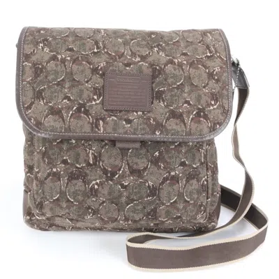 Pre-owned Coach Leather Canvas Shoulder Bag Tote Bag () In Multi