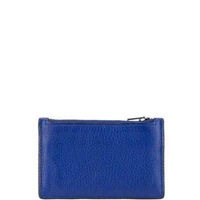 Pre-owned Coach Leather Card Case () In Blue