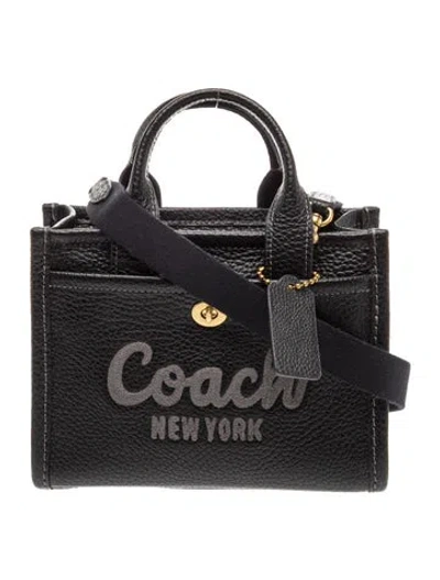 Pre-owned Coach Leather Cargo 20 In Black