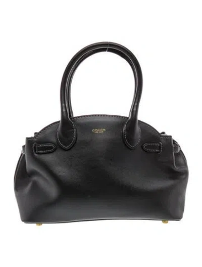 Pre-owned Coach Leather Carryall 34 In Black