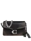 Coach Leather Chain Tote Bag In Brown