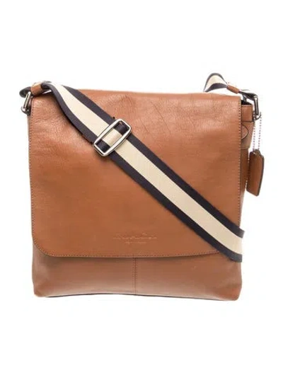 Pre-owned Coach Leather Charles Small In Brown