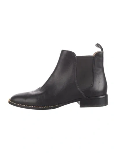 Pre-owned Coach Leather Chelsea Boots In Black