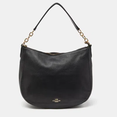 Coach Leather Chelsea Hobo In Black