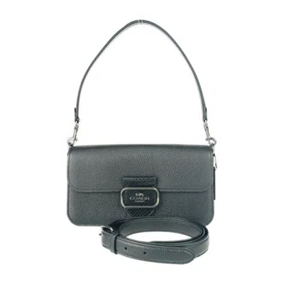Pre-owned Coach Leather Clutch Bag Handbag Shoulder Bag () In Black