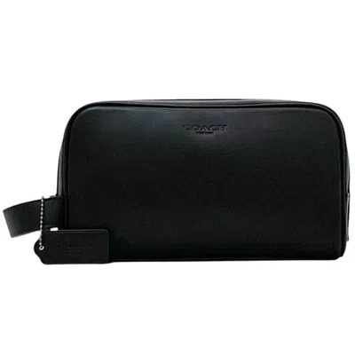Pre-owned Coach Leather Clutch Bag Pouch () In Black
