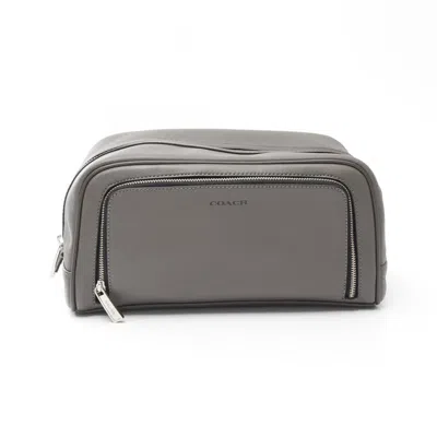 Pre-owned Coach Leather Clutch Bag () In Gray