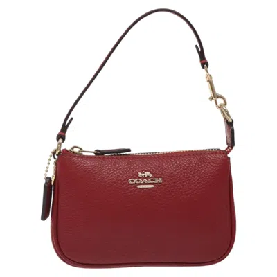 Pre-owned Coach Leather Clutch Bag () In Red