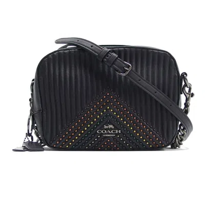 Pre-owned Coach Leather Clutch Bag Shoulder Bag () In Black