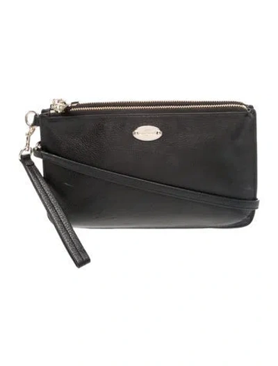 Pre-owned Coach Leather Clutch In Black