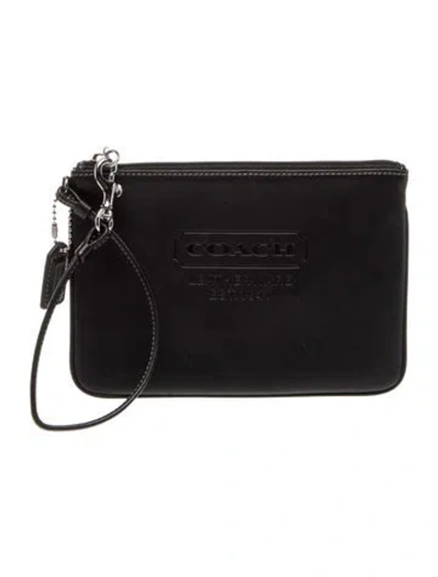 Pre-owned Coach Leather Clutch In Black