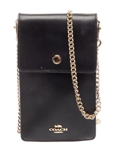 Pre-owned Coach Leather Clutch In Black