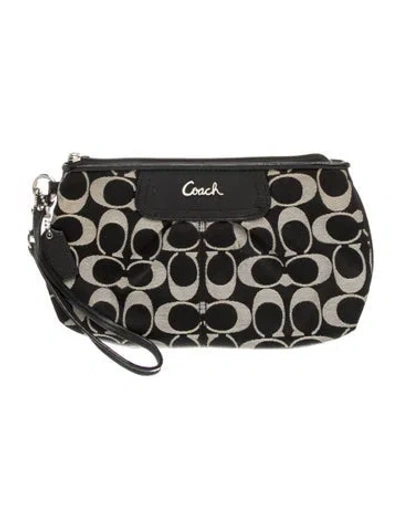 Pre-owned Coach Leather Clutch In Black