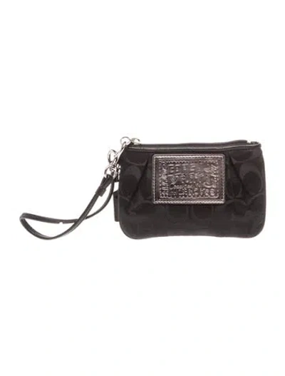 Pre-owned Coach Leather Clutch In Black