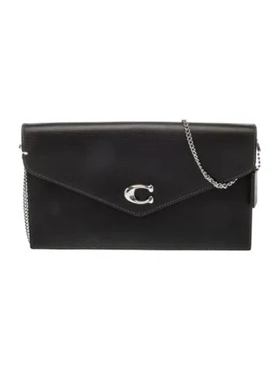 Pre-owned Coach Leather Clutch In Black