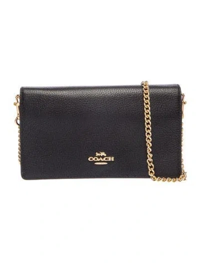Pre-owned Coach Leather Clutch In Black