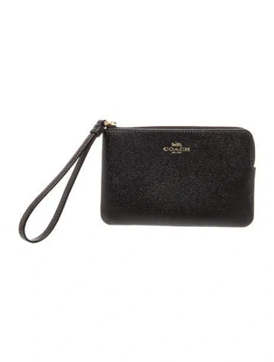 Pre-owned Coach Leather Clutch In Black