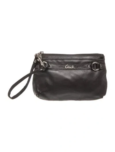 Pre-owned Coach Leather Clutch In Black