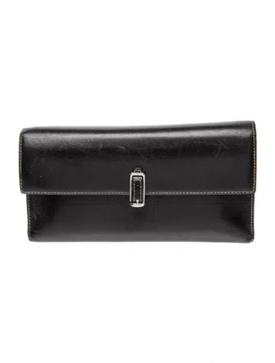 Pre-owned Coach Leather Clutch In Black