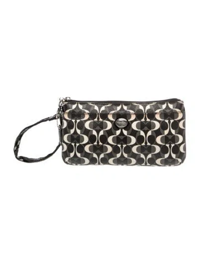 Pre-owned Coach Leather Clutch In Black