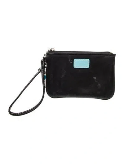 Pre-owned Coach Leather Clutch In Black