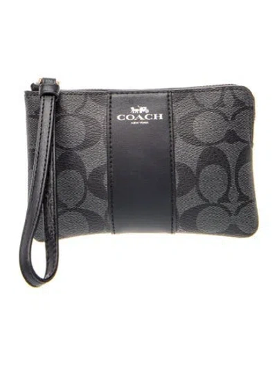Pre-owned Coach Leather Clutch In Black