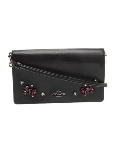 Pre-owned Coach Leather Clutch In Black
