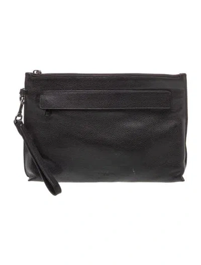 Pre-owned Coach Leather Clutch In Black