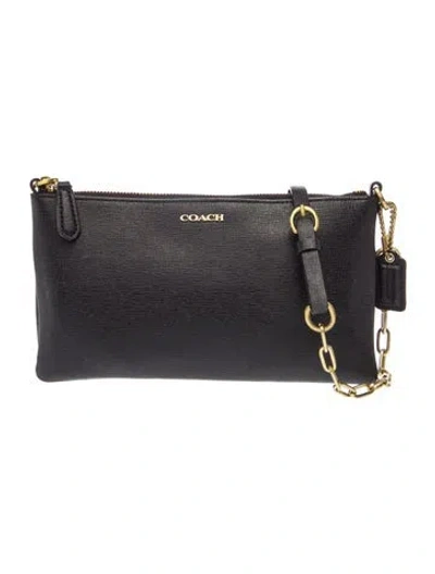 Pre-owned Coach Leather Clutch In Black