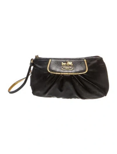 Pre-owned Coach Leather Clutch In Black